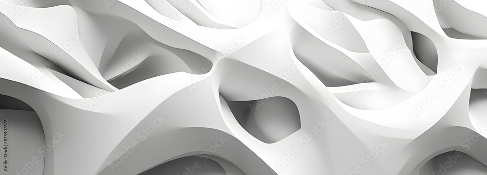 Poster 15. abstract 3d design featuring interwoven polygons and smooth curves in a modern geometric pattern