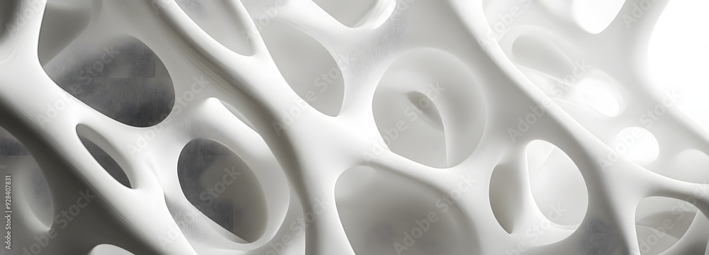 Poster 15. abstract 3d design featuring interwoven polygons and smooth curves in a modern geometric pattern
