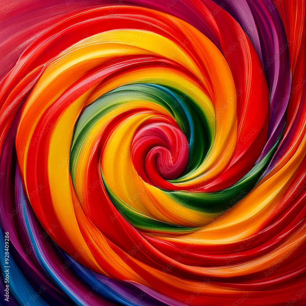 Aufkleber a vibrant swirl of colors creating a mesmerizing abstract pattern, perfect for artistic and creative