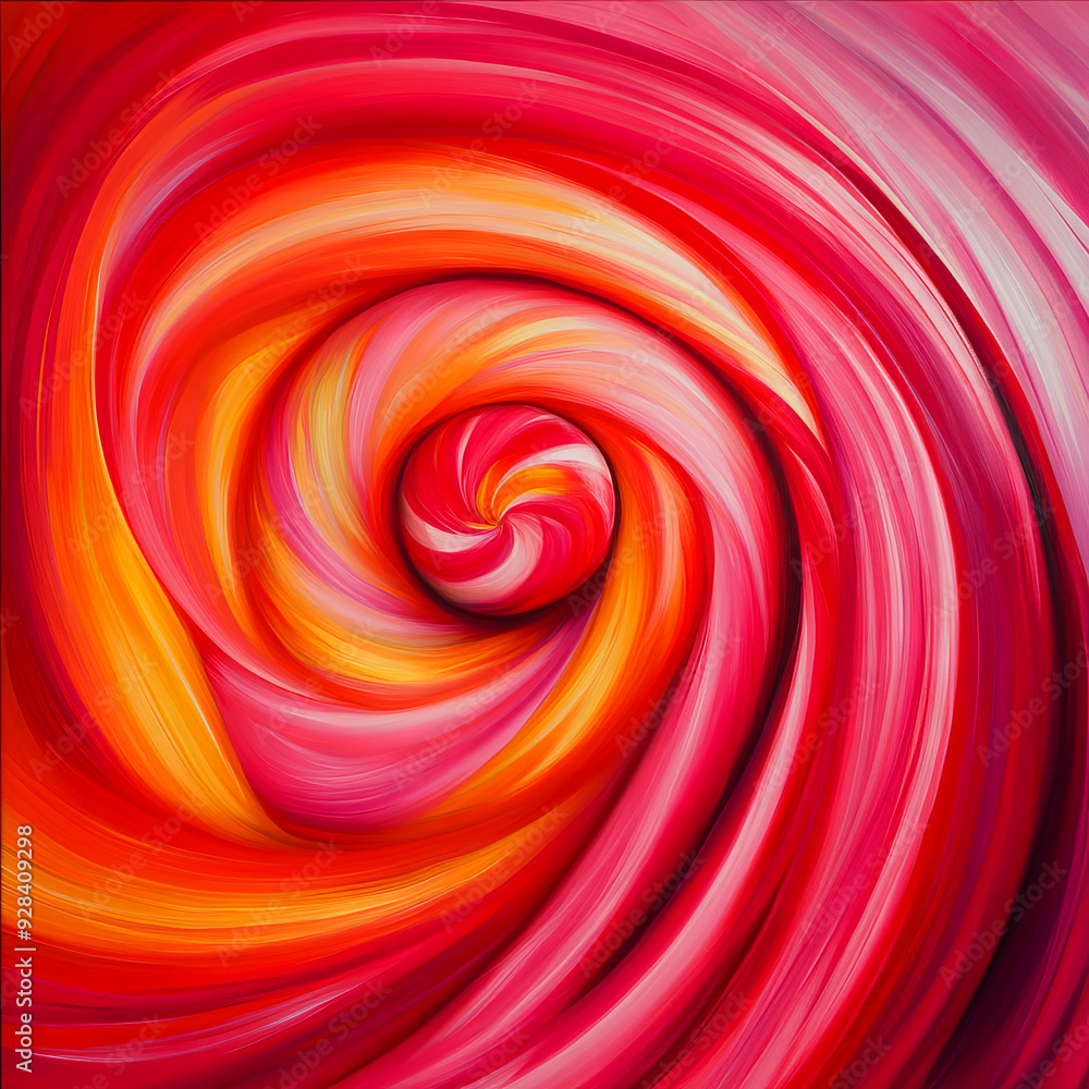Aufkleber a vibrant swirl of red and orange hues creating a dynamic and energetic abstract design perfect for 