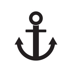 marine ship anchor flat icon vector