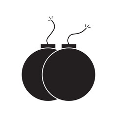 cannon ball flat icon vector