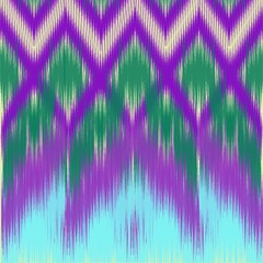   Ikat semless pattern for fabric, wallpaper, tiles, traditional seamless, Aztec, tribal. Hmong, Native American Indian, Pattern design for wrap, carpet, decorative illustration