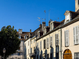 Obraz premium Street view of downtown Dijon, France