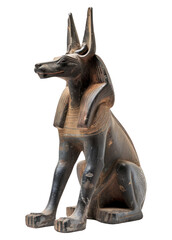 Fototapeta premium PNG Ancient Egyptian Anubis statue sculpture
