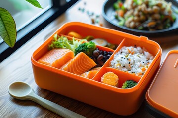 High quality lunch box made of food grade odorless BPA free non toxic durable reusable material