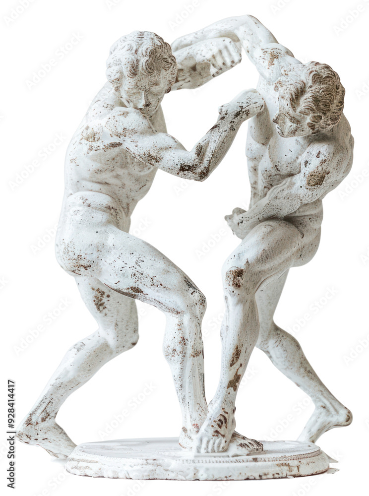 Sticker png classical wrestling statue art piece