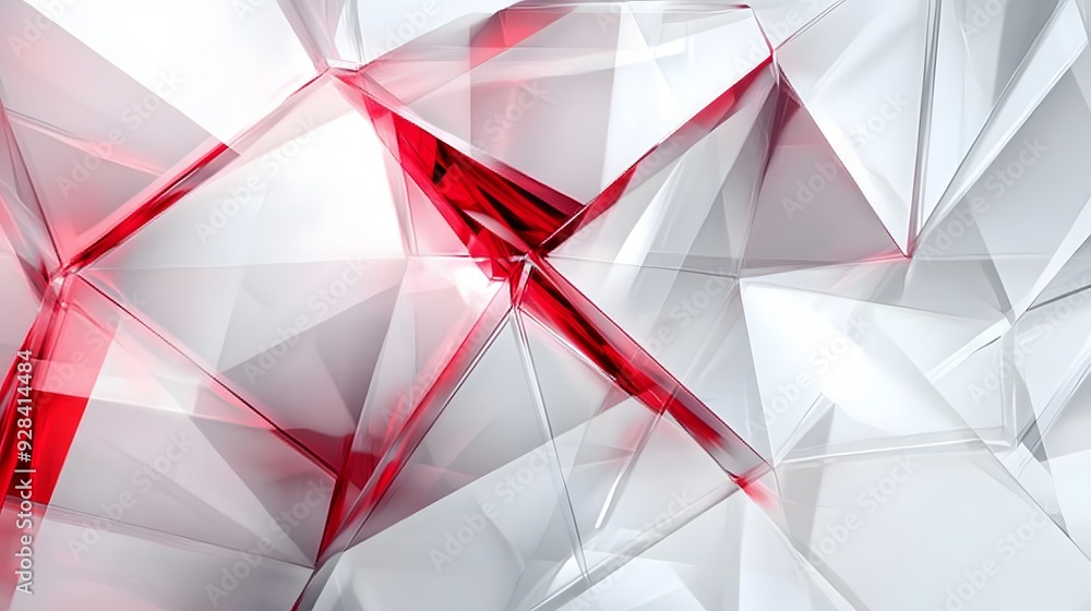Poster 60. abstract 3d design with sleek, angular shapes and smooth, translucent surfaces forming a modern 