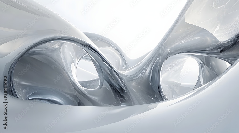 Aufkleber 60. abstract 3d design with sleek, angular shapes and smooth, translucent surfaces forming a modern 