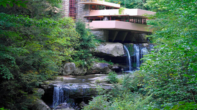 Falling Water  a house designed in 1935 by architect Frank Lloyd Wright in Pennsylvania
