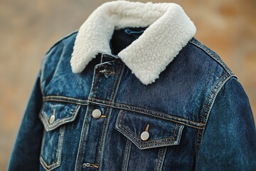 Close up Blue denim jacket