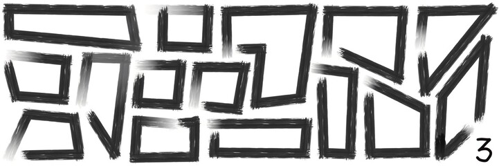 Grunge stripes mega set bundle collection. Black labels, frames, paint texture. Brush strokes mockups template. Background handmade design elements.