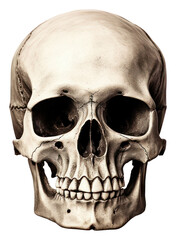 Obraz premium PNG Realistic human skull transparent PNG