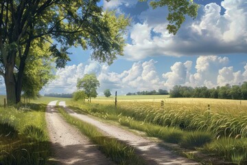 Fototapeta premium Rural scenery during summer
