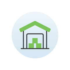 Warehouse vector icon