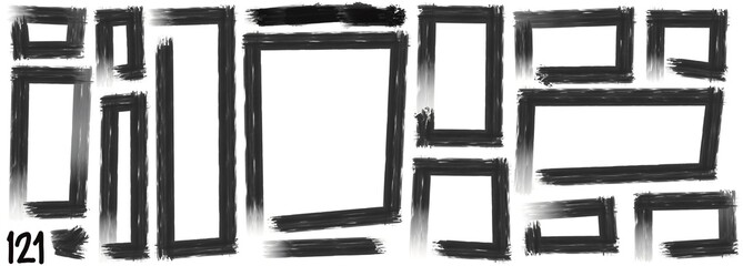 Grunge stripes mega set bundle collection. Black labels, frames, paint texture. Brush strokes mockups template. Background handmade design elements.