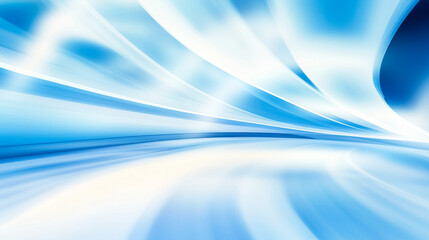 Fototapeta premium Flowing abstract blue and white lines create a dynamic, futuristic background with a smooth gradient. The design is ideal for technology, innovation, and modern themes, evoking a sense of movement