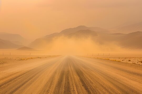 Sandstorm in Namibia desert January 2018