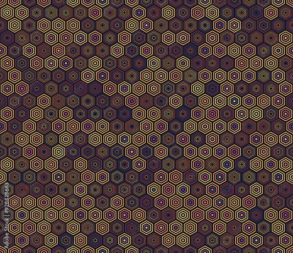 Poster abstract vector background. geometric shapes of varied style and color. hexagon geometric shapes. ti