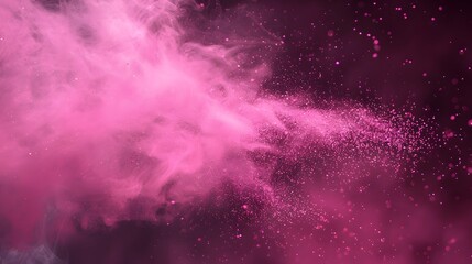 Abstract Pink dust smoke particles background