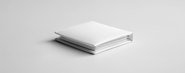 White leather wallet on white background, 4K hyperrealistic photo