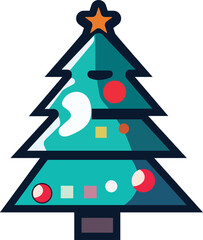 christmas kawaii flat icon