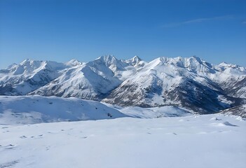 Mountain Landscape in Winter