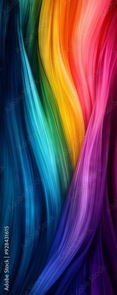 Aufkleber a vibrant flow of colorful waves creating a mesmerizing visual of harmony and creativity in motion.