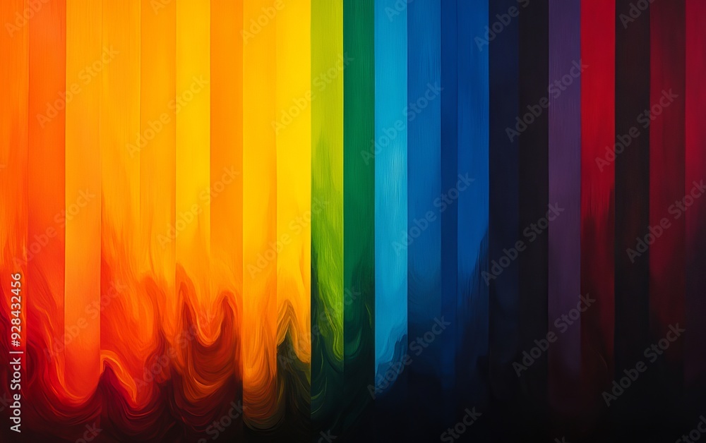 Aufkleber vibrant gradient of colors flowing in vertical stripes, creating a dynamic and modern abstract backg