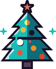 christmas kawaii flat icon