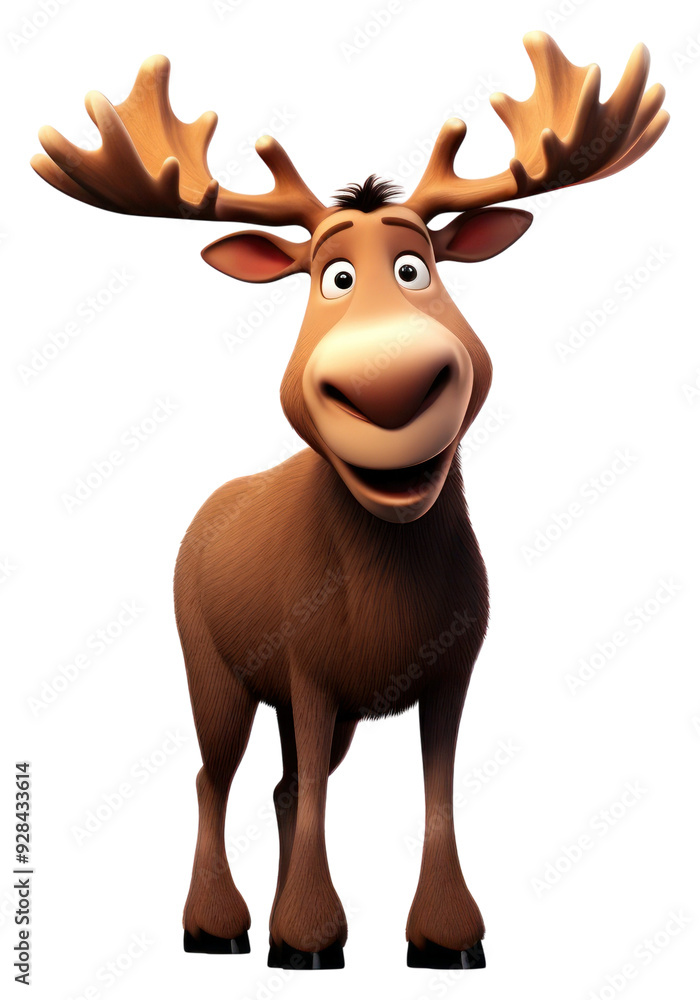 Wall mural png cartoon mammal animal moose.