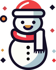 christmas kawaii flat icon