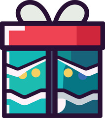 christmas kawaii flat icon