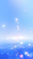 Azure Enchantment: anime-style Open Space with a Smooth Surface and Mist, a Modern Design Canvas for Gaming and Storybook Art,Anime-Style,illustration,Picture BooksFor Poster,Novel,UI,WEB,Game,Design