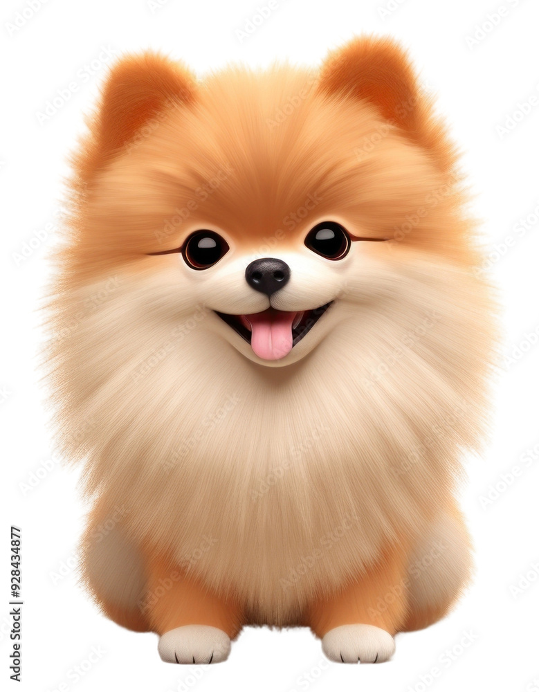 Poster png dog pomeranian cartoon mammal.