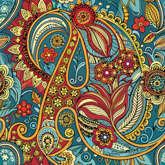 Paisley seamless pattern