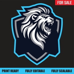 Fierce Roaring Lion Sports Mascot Logo