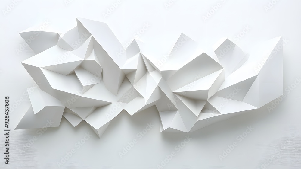 Poster 88. dynamic 3d wall art with layered shapes and smooth surfaces creating a sophisticated geometric a