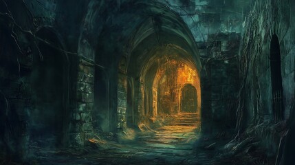 Naklejka premium undergound ancient dungeons