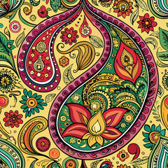 Paisley seamless pattern