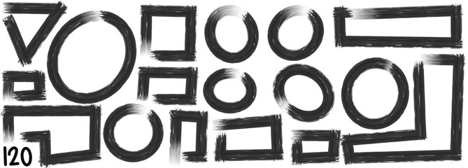 Grunge stripes mega set bundle collection. Black labels, frames, paint texture. Brush strokes mockups template. Background handmade design elements.
