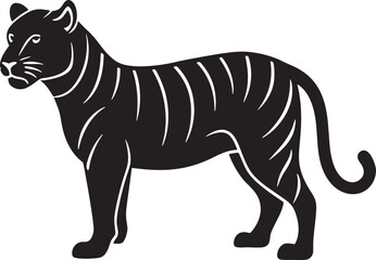 Obraz premium Stunning Tiger Silhouette Designs: Capturing the Majesty of the Wild