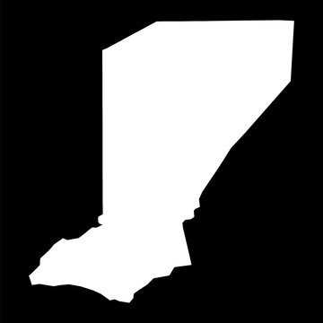 Diffa region map, administrative division of the country of Niger. Vector illustration.