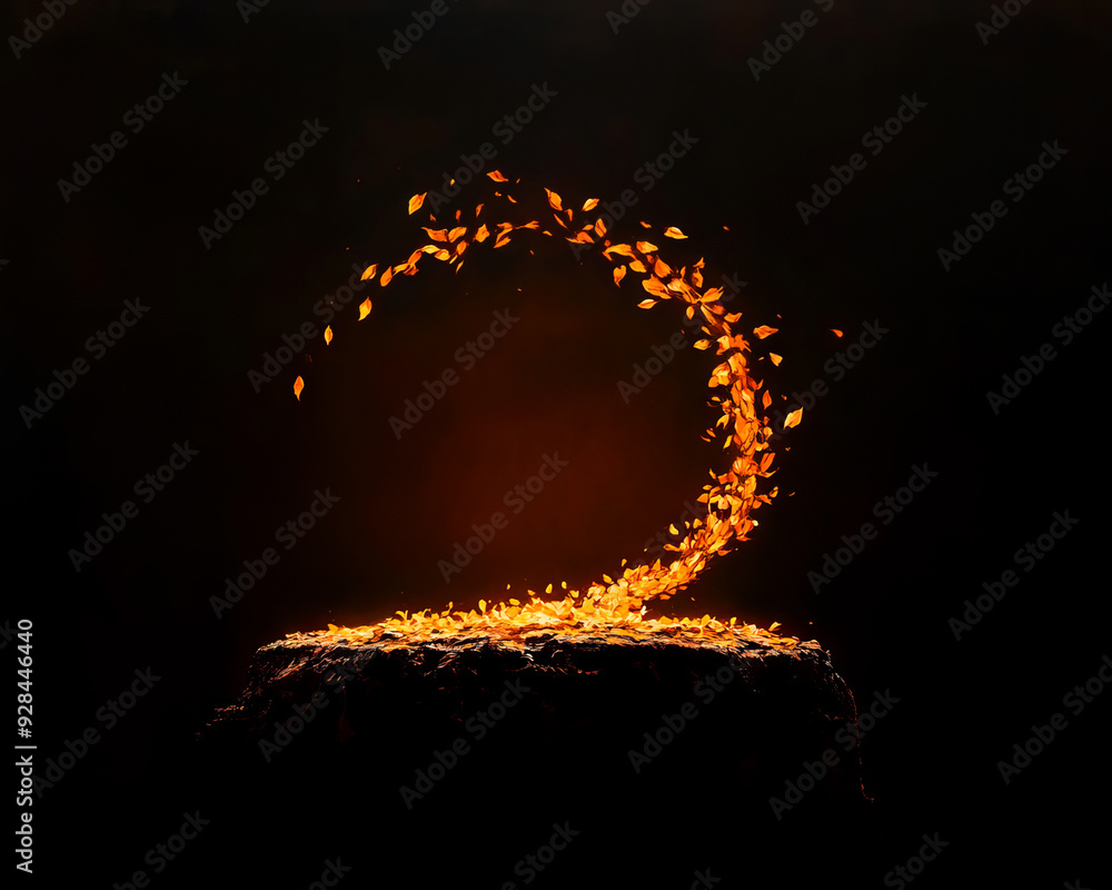 Aufkleber dynamic swirl of glowing particles against a dark background, creating an enchanting visual effect o