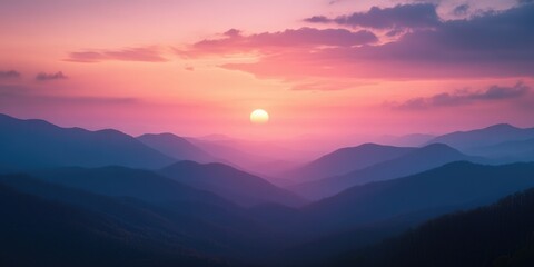 Obraz premium Mountain Sunset