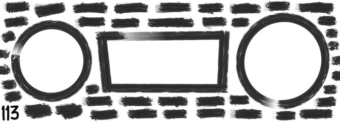 Grunge stripes mega set bundle collection. Black labels, frames, paint texture. Brush strokes mockups template. Background handmade design elements.