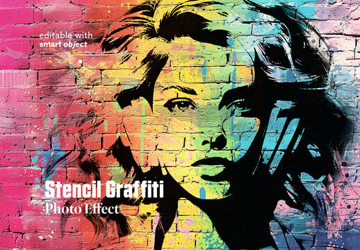 Stencil Graffiti Effect with Ai Elements