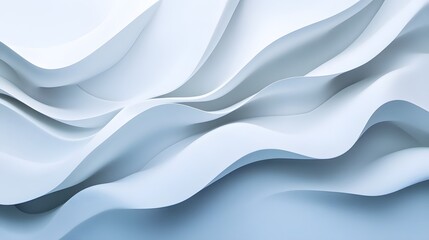 Fototapeta premium 65. Abstract 3D wall art with layered geometric forms and smooth gradients creating an elegant design against a pristine white backdrop.