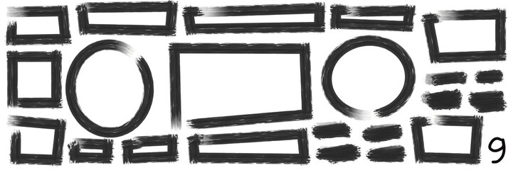 Grunge stripes mega set bundle collection. Black labels, frames, paint texture. Brush strokes mockups template. Background handmade design elements.