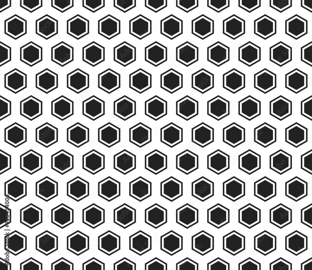 Poster mosaic background. hexagon bold mosaic cell with padding and inner solid cells. hexagonal shapes. se